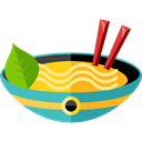 Food And Restaurant, food, Bowl, chopsticks, noodles, Chinese Food Black icon