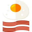 food, Lunch, egg, breakfast, meal, eggs, Bacon, Food And Restaurant Linen icon