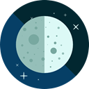 Moon Phase, First Quarter, weather, sky, Astronomy MidnightBlue icon