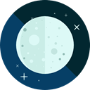 Moon, weather, nature, meteorology, Astronomy, full moon, Moon Phase MidnightBlue icon