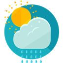 weather, Rain, Storm, sky, rainy, meteorology, Morning Rain LightSeaGreen icon
