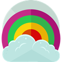 sun, weather, Rainbow, nature, spectrum, Atmospheric PowderBlue icon