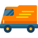 Delivery, transportation, truck, transport, vehicle, Automobile, Delivery Truck, Cargo Truck, Shipping And Delivery DarkOrange icon