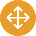 Arrows, Move, Orientation, interface, Direction, Multimedia Option Goldenrod icon
