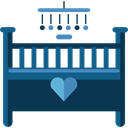 furniture, Antique, bedroom, crib, Elegant, Kid And Baby DarkSlateGray icon