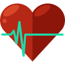Cardiogram, Healthcare And Medical, Heart, medical, pulse, heart rate, Electrocardiogram DarkRed icon