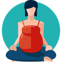 woman, Yoga, exercise, relaxation, pregnancy, Sports And Competition, Healthcare And Medical LightSeaGreen icon