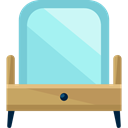 table, furniture, Mirror, Dresser, Dressing, Furniture And Household SkyBlue icon