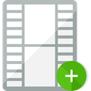 cinema, video player, filming, Film Strip, Files And Folders, Add Video WhiteSmoke icon