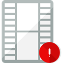 Formats, Files And Folders, document, Alert, Archive, warning, files, video file WhiteSmoke icon