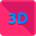 button, 3d, Effect, ui, Multimedia Option DeepPink icon