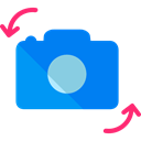 photo camera, Multimedia Option, Rotate Camera, ui DodgerBlue icon