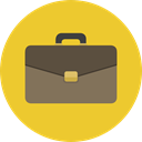 Business, Briefcase, Bag, suitcase, travel, portfolio Goldenrod icon