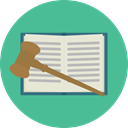 education, law, gavel, justice, Bible, Oath, Book CadetBlue icon