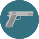 weapons, evidence, security, Bag, Gun, investigation, pistol SeaGreen icon