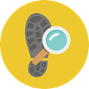 miscellaneous, footwear, evidence, Shoe Prints, detective, Feet, investigation, Footprints Goldenrod icon