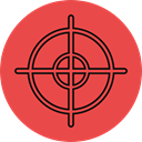 Target, shooting, sniper, weapons, Aim, gaming Tomato icon