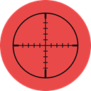 Aim, gaming, Target, shooting, sniper, weapons Tomato icon