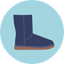 Boot, fashion, footwear LightBlue icon