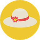 hat, summer, fashion, pamela Goldenrod icon