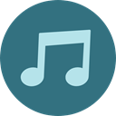 music, interface, music player, song, musical note, Quaver, Music And Multimedia SeaGreen icon