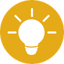 Idea, electricity, illumination, Light bulb, technology, electronics, invention Goldenrod icon