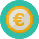Money, coin, Cash, stack, Currency, Business And Finance, Euro, Business LightSeaGreen icon