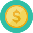 Business, Money, coin, Cash, stack, Dollar, Currency, Business And Finance LightSeaGreen icon
