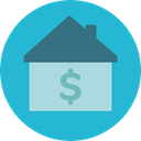 Home, house, Dollar, property, Mortgage, real estate LightSeaGreen icon