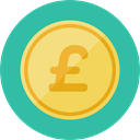 Business, Money, coin, Cash, stack, Currency, Pound Sterling, Business And Finance LightSeaGreen icon