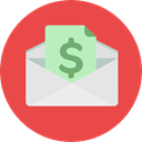 envelope, Business, Money, Cash, Currency, Charity, Business And Finance Tomato icon