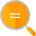 ui, Loupe, Tools And Utensils, magnifying glass, zoom, detective, search Orange icon