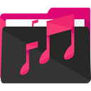Folder, music, storage, musical, songs, Music And Multimedia, Files And Folders DarkSlateGray icon