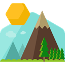 mountain, mountains, Altitude, Snow, nature, landscape SkyBlue icon