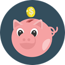savings, funds, save, Money, coin, piggy bank, Business And Finance DarkSlateGray icon