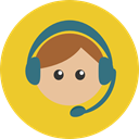 support, people, user, Headphones, Call, Microphone, Seo And Web, Avatar, customer service, technology, Telemarketer Goldenrod icon