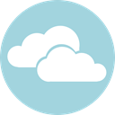 Atmospheric, Cloud, weather, Cloudy, sky, Cloud computing LightBlue icon