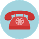telephone, technology, vintage, Communications, phone call, phone LightBlue icon