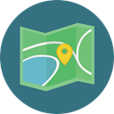 Map, Orientation, interface, location, position, Geography, Maps And Flags, Maps And Location SeaGreen icon
