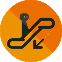 Device, sign, escalator, Signaling, Humanpictos DarkOrange icon