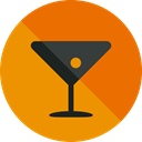 party, Alcohol, food, cocktail, leisure, drinking, straw, Alcoholic Drinks, Food And Restaurant DarkOrange icon