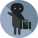 suitcase, luggage, baggage, travelling, Tools And Utensils, Signaling DarkGray icon