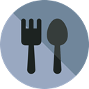 Fork, Restaurant, spoon, Cutlery, Tools And Utensils, Food And Restaurant DarkGray icon