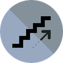 Stairs, floor, Signaling, Handrail DarkGray icon