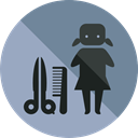 people, Professions And Jobs, Beauty, Hairdresser, Hair Salon, Humanpictos DarkGray icon