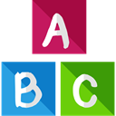 Abc, Bricks, education, Alphabet, learning, Baby Toy, Kid And Baby DodgerBlue icon