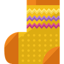 Clothes, clothing, sock, socks, fashion, Garment, Kid And Baby Goldenrod icon