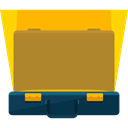 Business, Briefcase, Bag, suitcase, travel, portfolio DarkGoldenrod icon