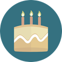 birthday, cake, food, Candles, Bakery, Birthday Cake, Cakes, Birthday And Party SeaGreen icon