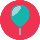 birthday, party, miscellaneous, Balloon, balloons, decoration, Celebration, carnival, new year, Birthday And Party Crimson icon